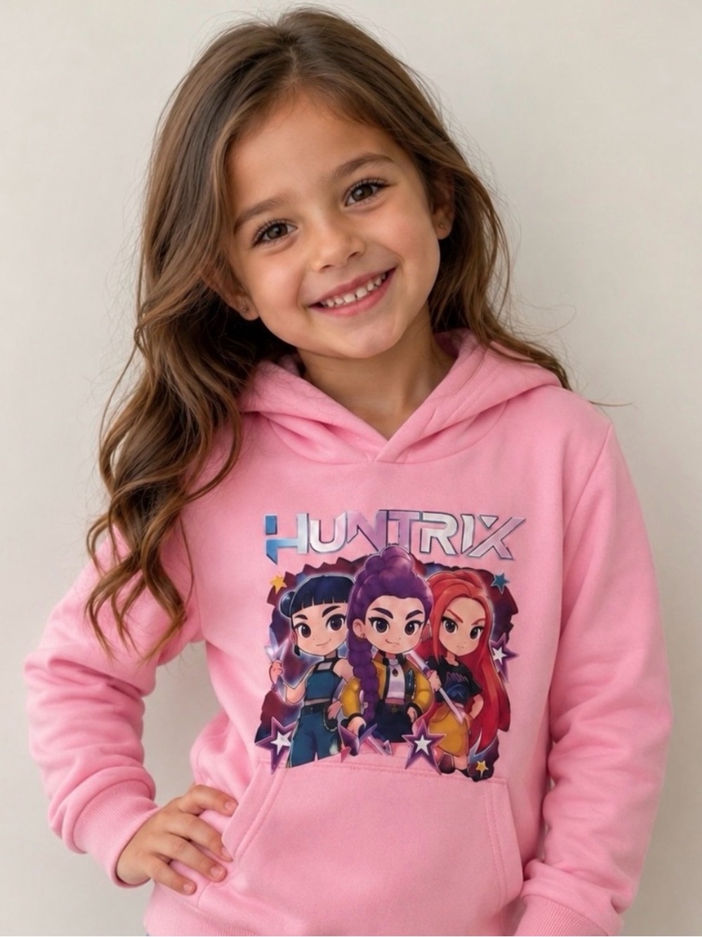 K-Pop Demon Hunter Pink Hoodie Sweatshirt Girls